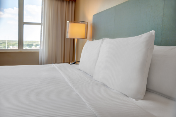 Detail Photo of luxury modern hotel room with king size bed